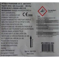 25 skuds batteri Brocade m. lilla stjerner lige op 30 mm 