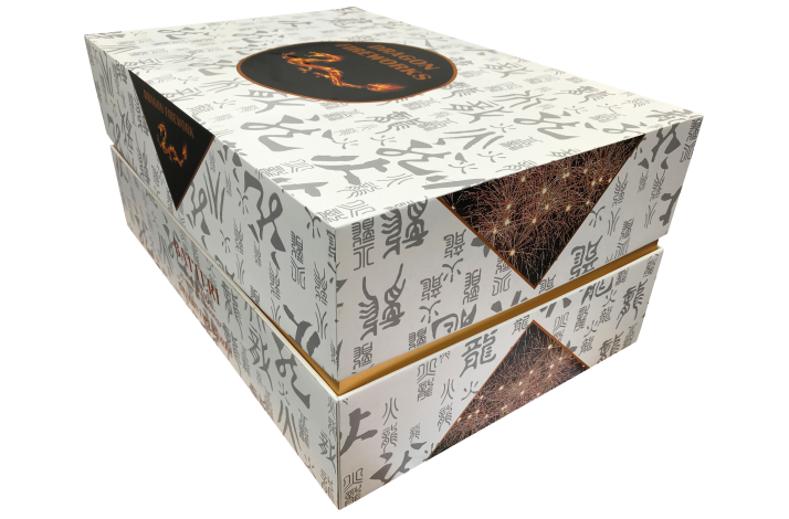 Compound batteri 100 skud i vifte.