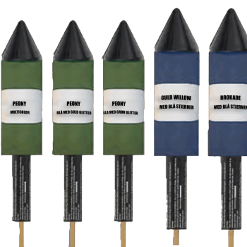 Super Rockets. Sortiment 12 stk.