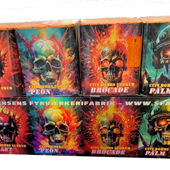 City-bombs. Palm.25 skud. 20mm peony med blinkere.