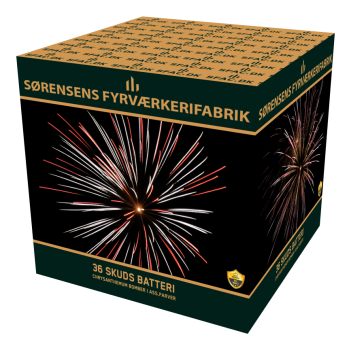 36 skud 25 mm Chrysanthemum bomber i ass.farver.