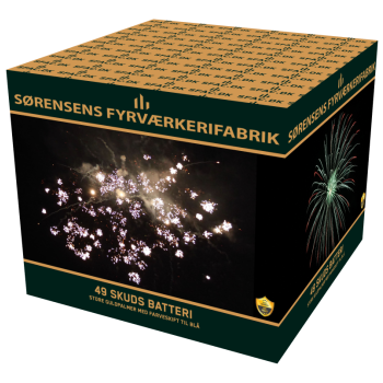 49 skud 25 mm store guldpalmer med farveskift til bl�.