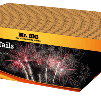 Mr.BIG. Devils Tail. Triple Bombs 50 skud. 30 mm. Enorme willow med farverskift og glitter, Vinkel.