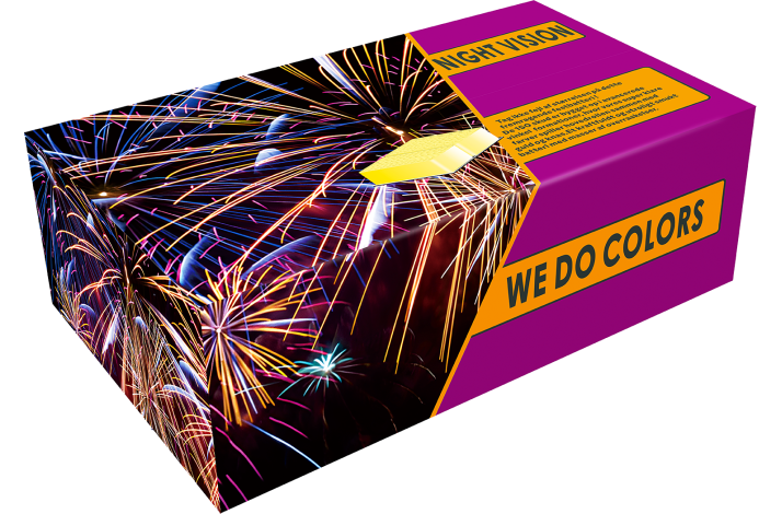 Night Vision - 150 skud 20 mm - Super l�kkert festbatteri med overaskelser. Vinkelmix