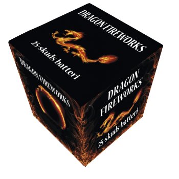 25 skuds batteri Brocade m. lilla stjerner lige op 30 mm 