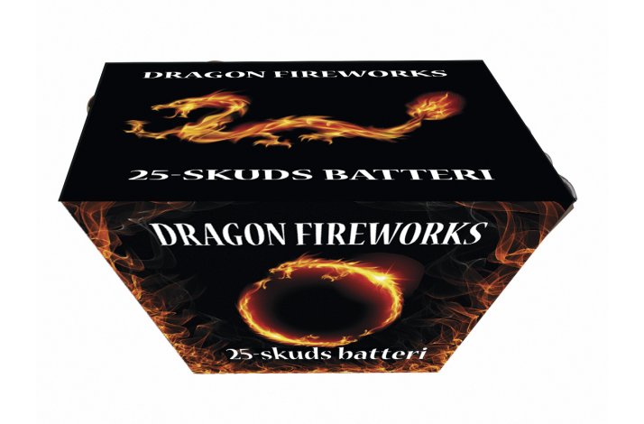 25 skuds Rainbow batteri m. mines og buketter, vifter. 