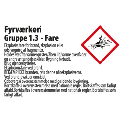 Compound batteri 100 skud i vifte.