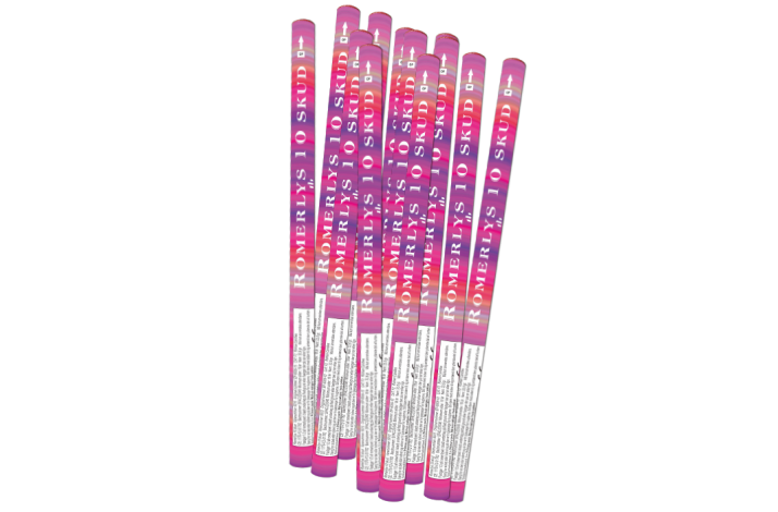 Romerlys 10 skud. Ass farvede kugler. 12 stk